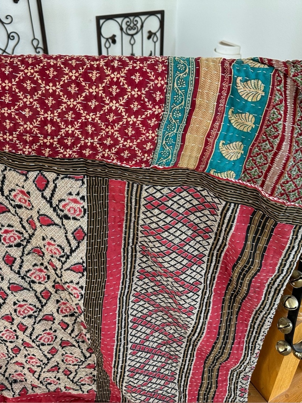 K09 Reversible Twin Kantha Quilt